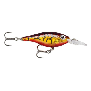 Rapala Ultra Light Shad 4cm Glass Amber Tiger UV Potápivý