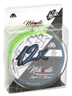 Mikado Nihonto Super X-Braid 0,10mm 8,25kg 150m Fluo Zelená